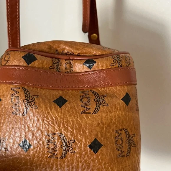 MCM vintage Cognac Monogram Cylinder Bag - Picture 8 of 14